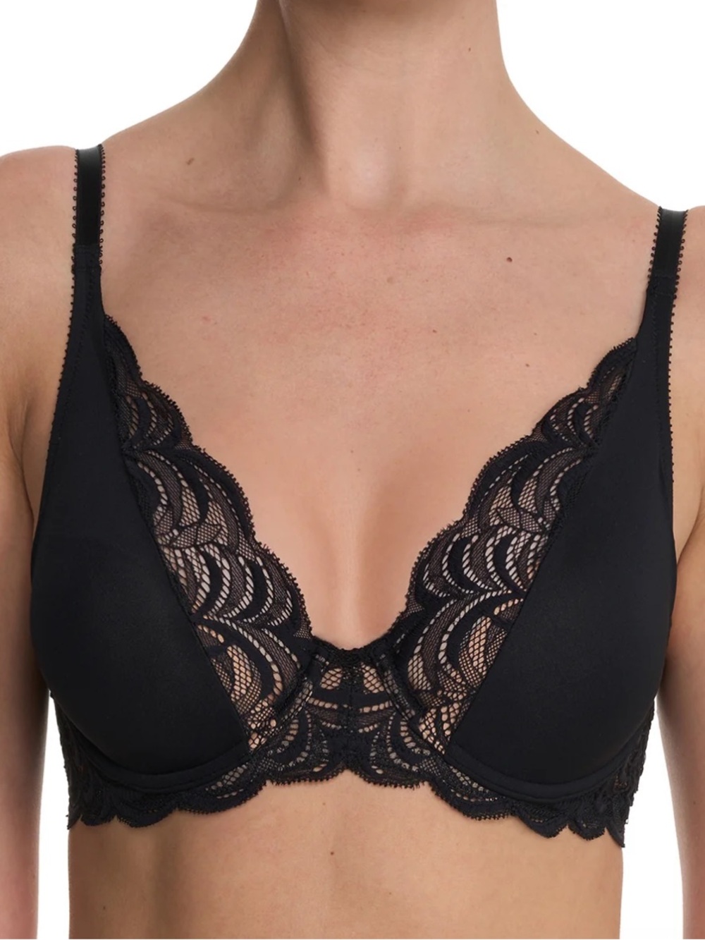 NEW NATORI Persuasion Convertible Plunge Black T Shirt Bra